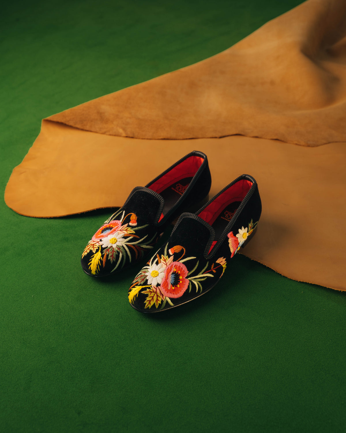 Albert Slippers Poppies, Crockett & Jones