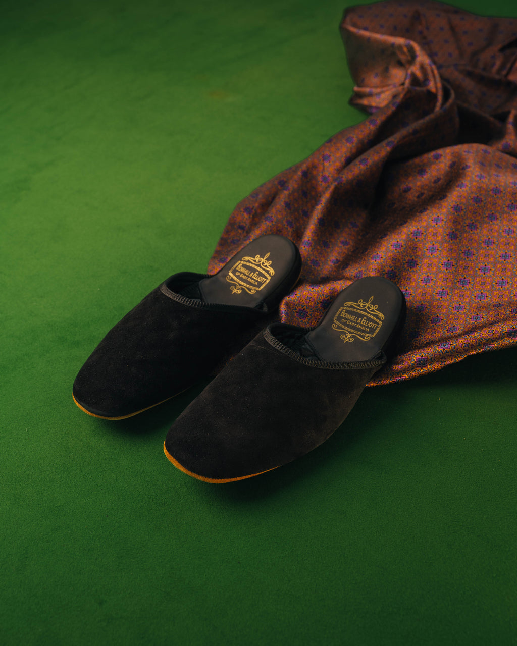 Mule Slipper Navy Suede, Bowhill & Elliott
