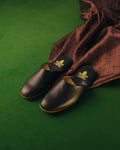 Mule Slipper Black Calf, Crockett & Jones