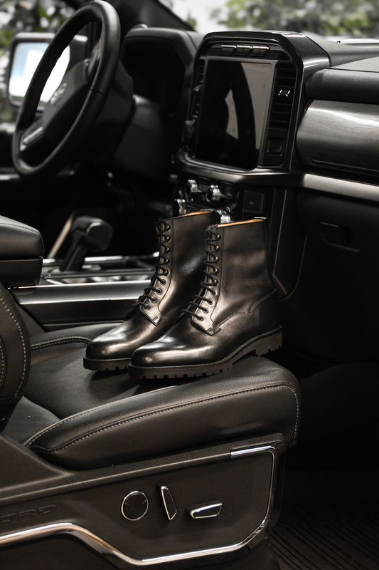 Snowdon Black Waterproof Side 'Vibram' Crockett & Jones