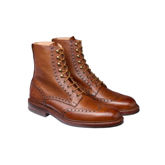 Islay Derby Boot, Tan Scotch Grain ‘Dainite’ Crockett & Jones
