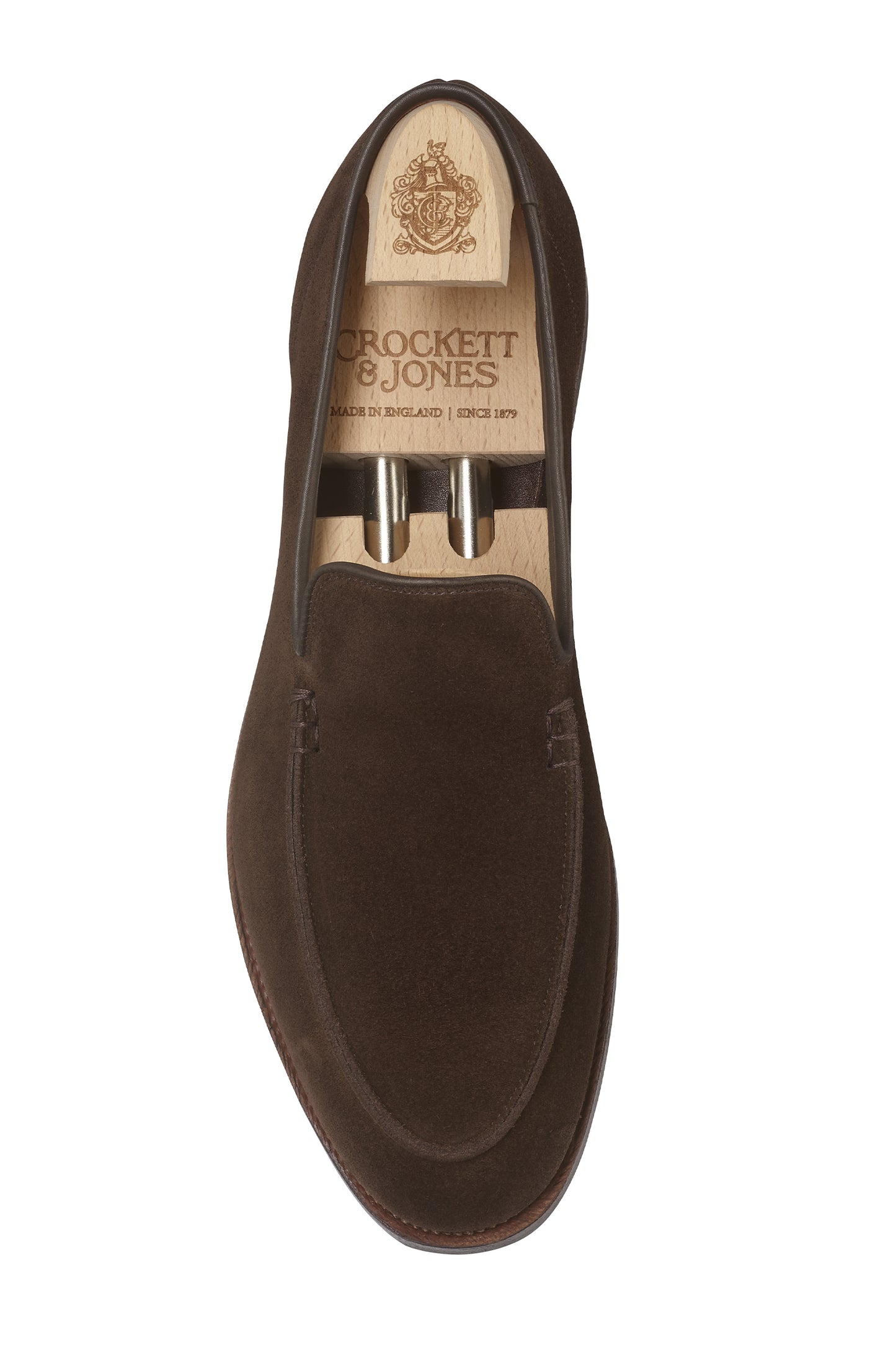 Salcombe Loafer, Dark Brown Suede 'Superflex' Crockett & Jones