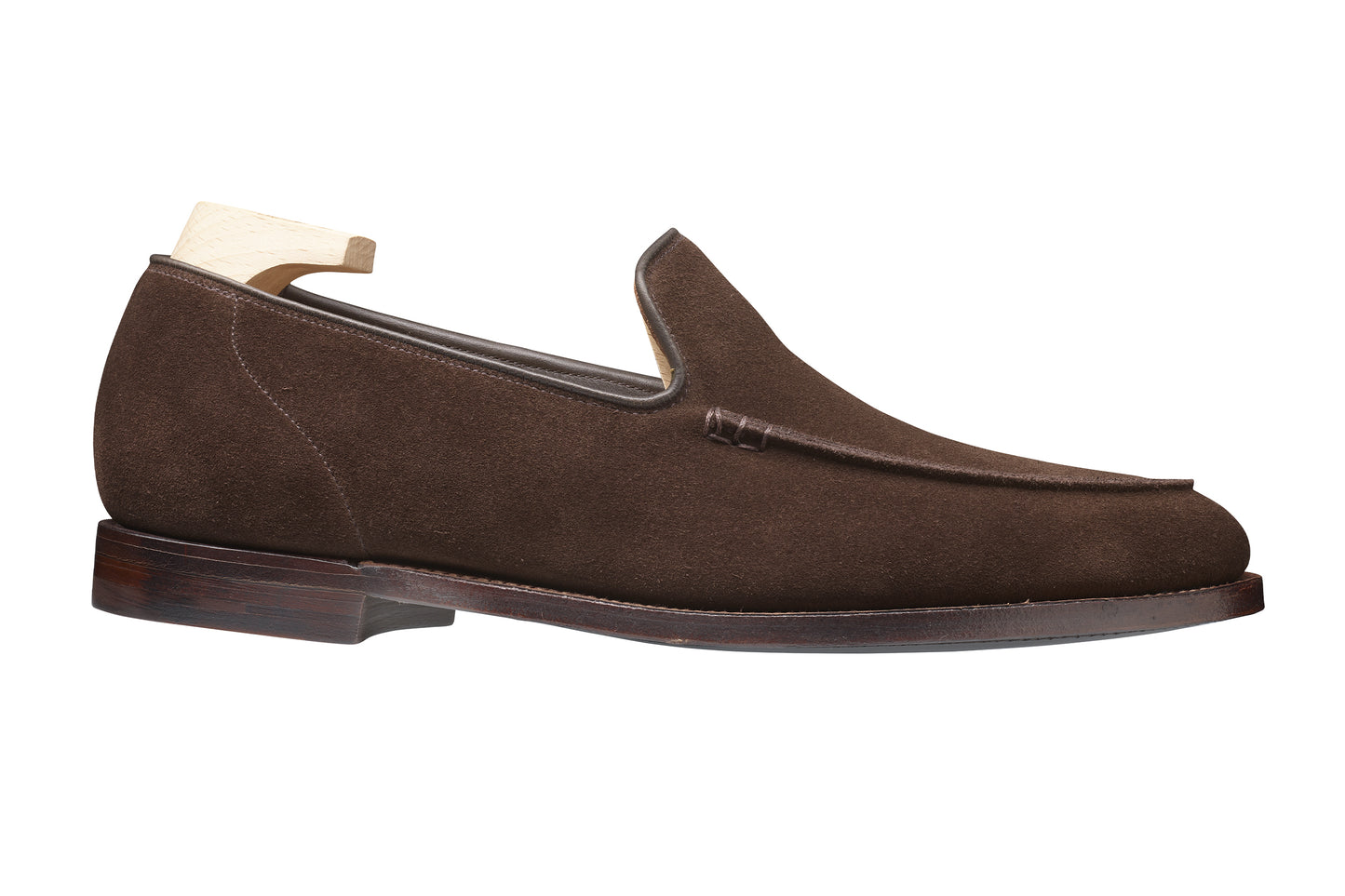 Salcombe Loafer, Dark Brown Suede 'Superflex' Crockett & Jones