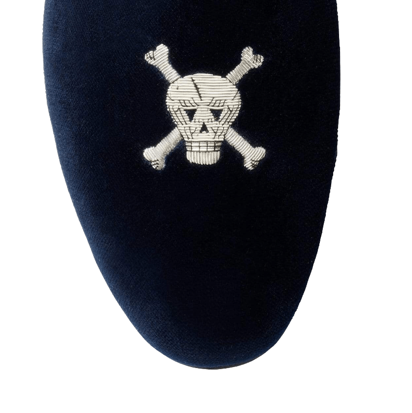 Albert Slipper Navy Skull & Crossbone, Crockett & Jones - Hammargruppen