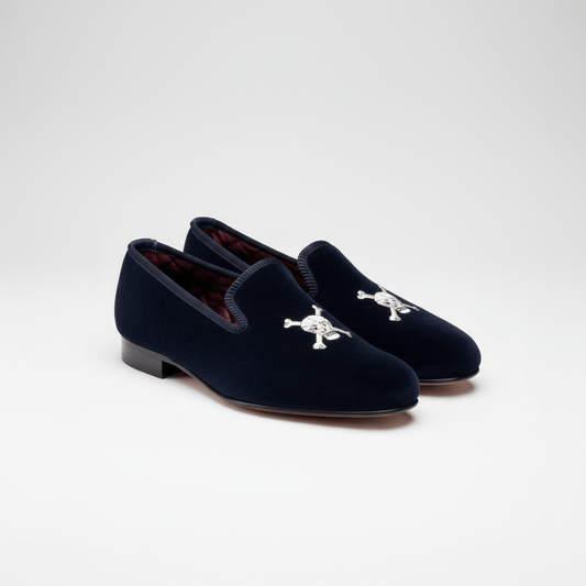 Albert Slipper Navy Skull & Crossbone, Crockett & Jones - Hammargruppen