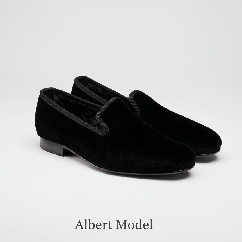 Albert Slipper Plain Black, Crockett & Jones - Hammargruppen
