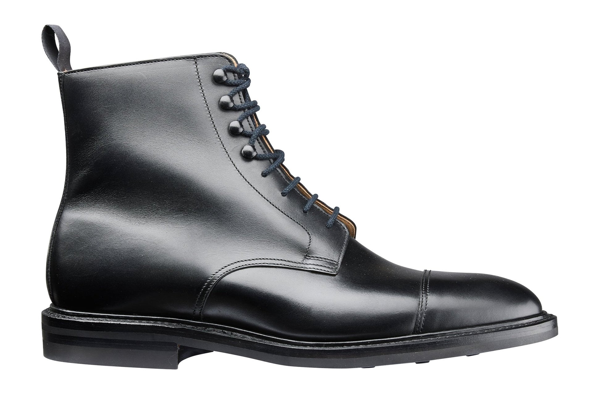 Argyll Derby Boot, Black Wax Calf ‘Dainite’ Derby, Crockett & Jones - Hammargruppen