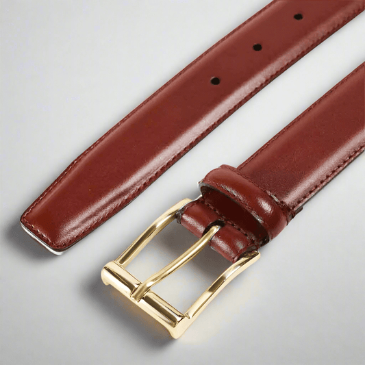 Bälte Chestnut Calf 'Mässing' Crockett & Jones - Hammargruppen