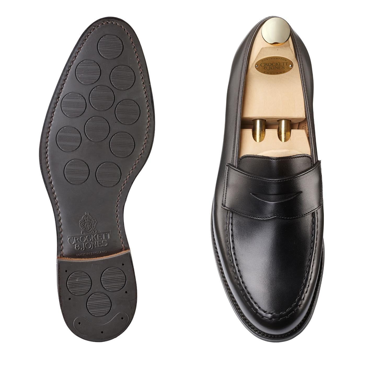 Boston Penny Loafer, Black Calf 'City' Crockett & Jones - Hammargruppen