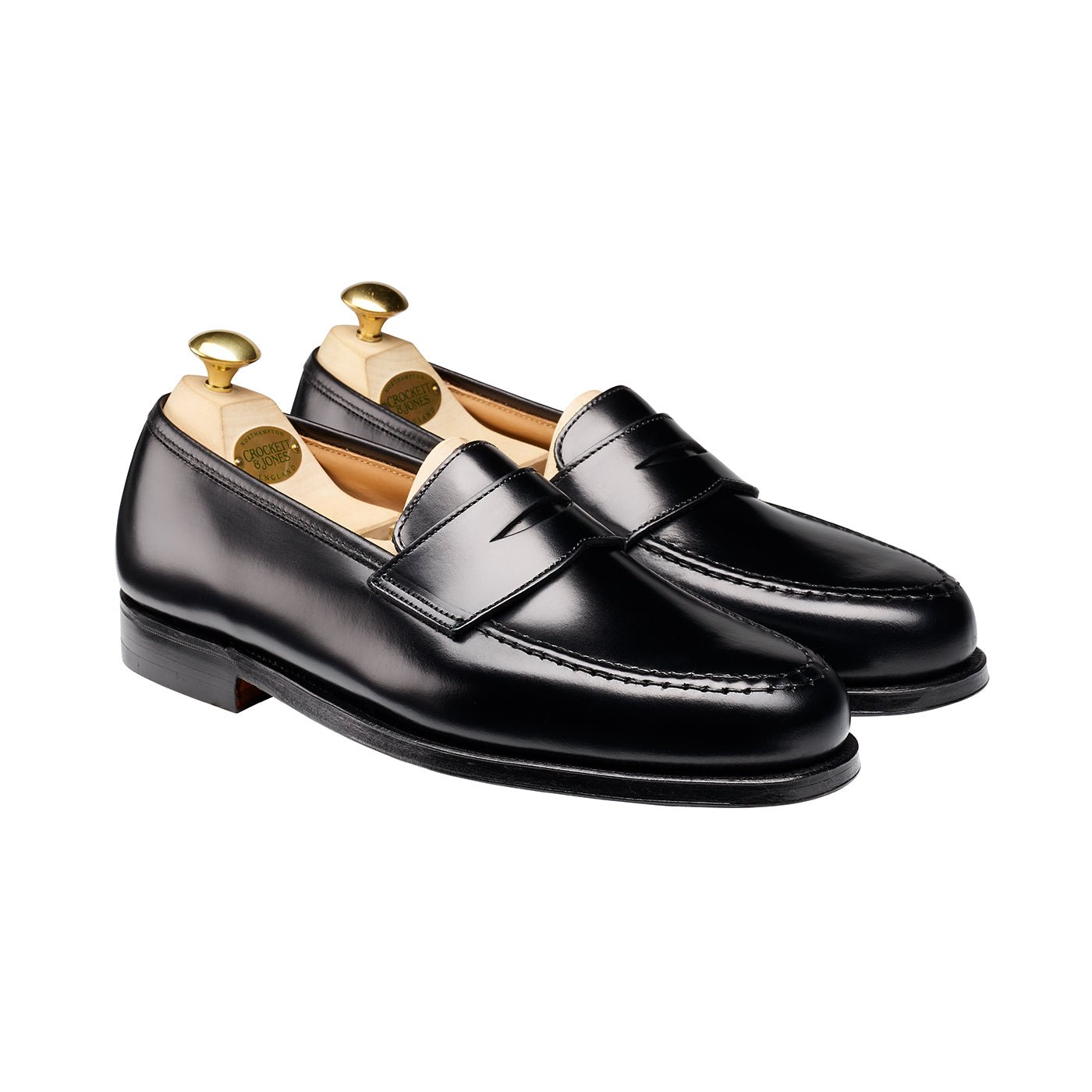 Boston Penny Loafer, Black Cavalry Calf, Crockett & Jones - Hammargruppen