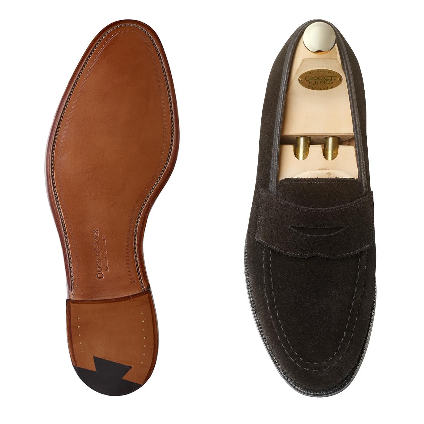 Boston Penny Loafer, Black Suede, Crockett & Jones - Hammargruppen
