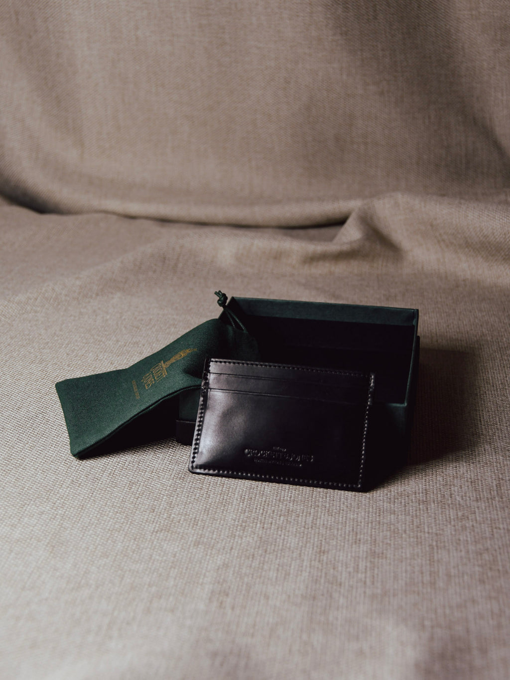 Card Holder Black Shell Cordovan - Crockett & Jones