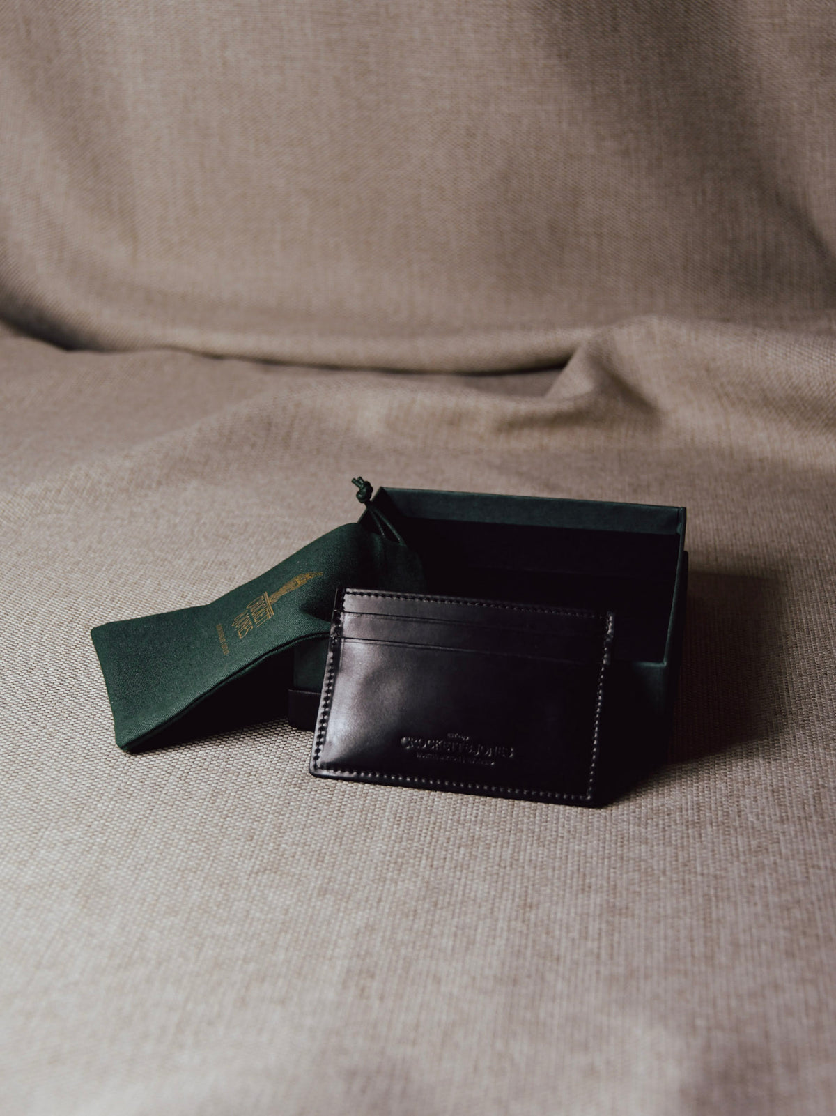Card Holder Black Shell Cordovan - Crockett & Jones