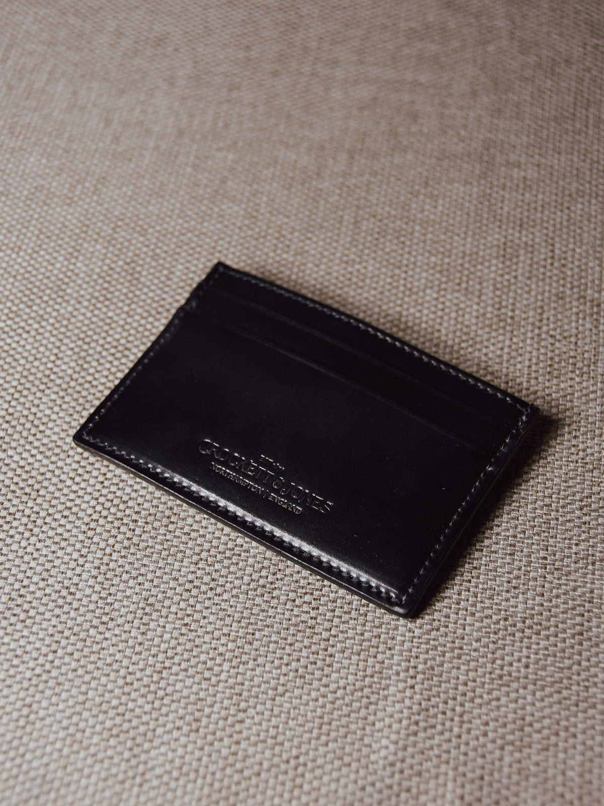 Card Holder Black Shell Cordovan - Crockett & Jones