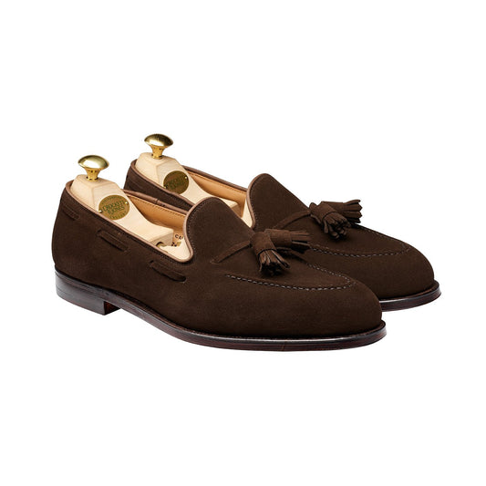 Cavendish 2 Tassel Loafer, Dark Brown Calf Suede, Crockett & Jones - Hammargruppen