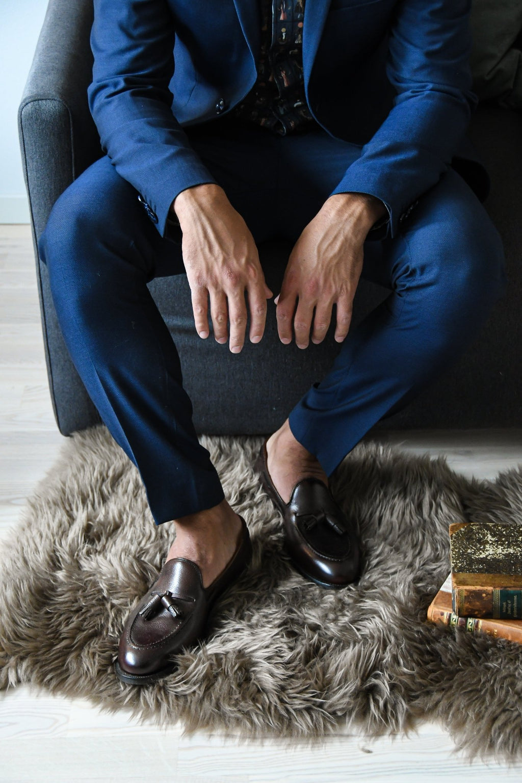 Cavendish 2 Tassel Loafer, Dark Brown Pebble Grain ‘City’ Crockett & Jones - Hammargruppen