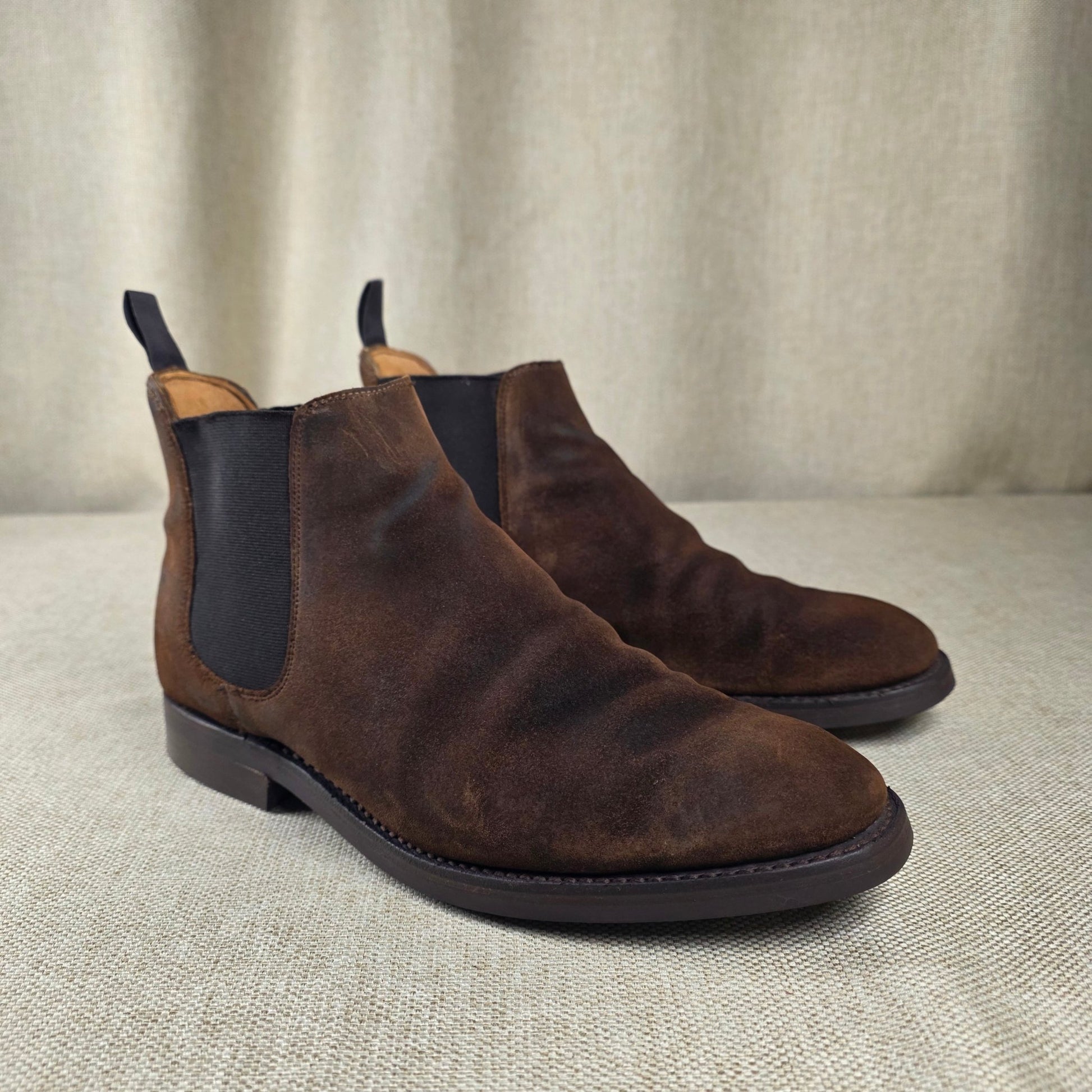 Chelsea 5 Boot, Dark Brown Rough - Out Suede ‘Dainite’ (8,5E) Crockett & Jones - Hammargruppen