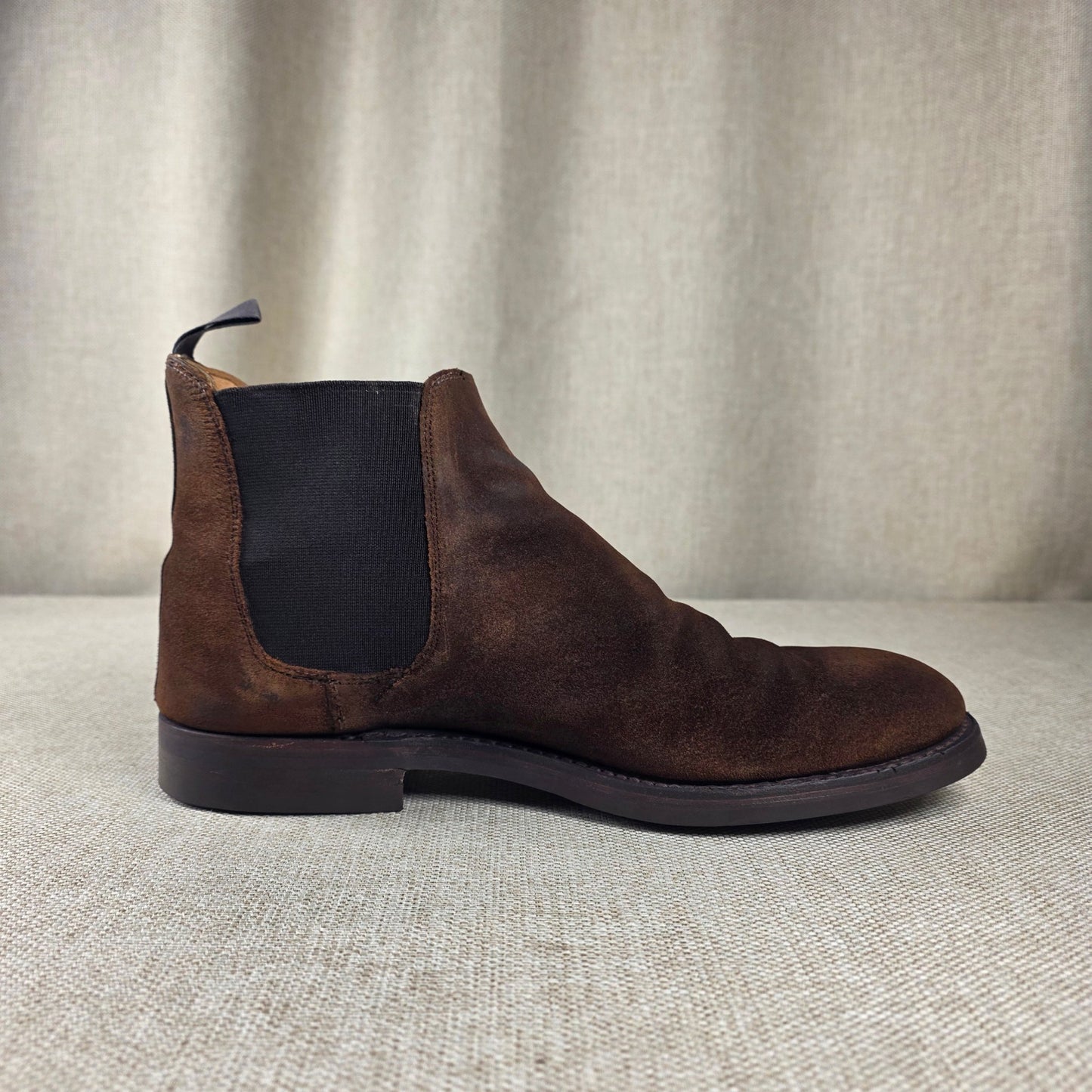 Chelsea 5 Boot, Dark Brown Rough - Out Suede ‘Dainite’ (8,5E) Crockett & Jones - Hammargruppen