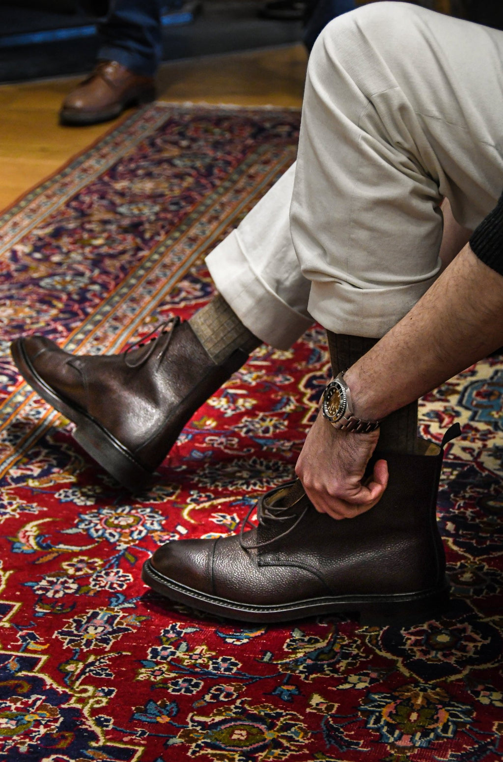 Coniston Derby Boot, Dark Brown Scotch Grain ‘Dainite’ Crockett & Jones - Hammargruppen