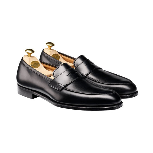 Crawford Penny Loafer, Black Calf, Crockett & Jones - Hammargruppen