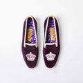 Purple Velvet Crown Albert Slippers Dam - Bowhill & Elliott