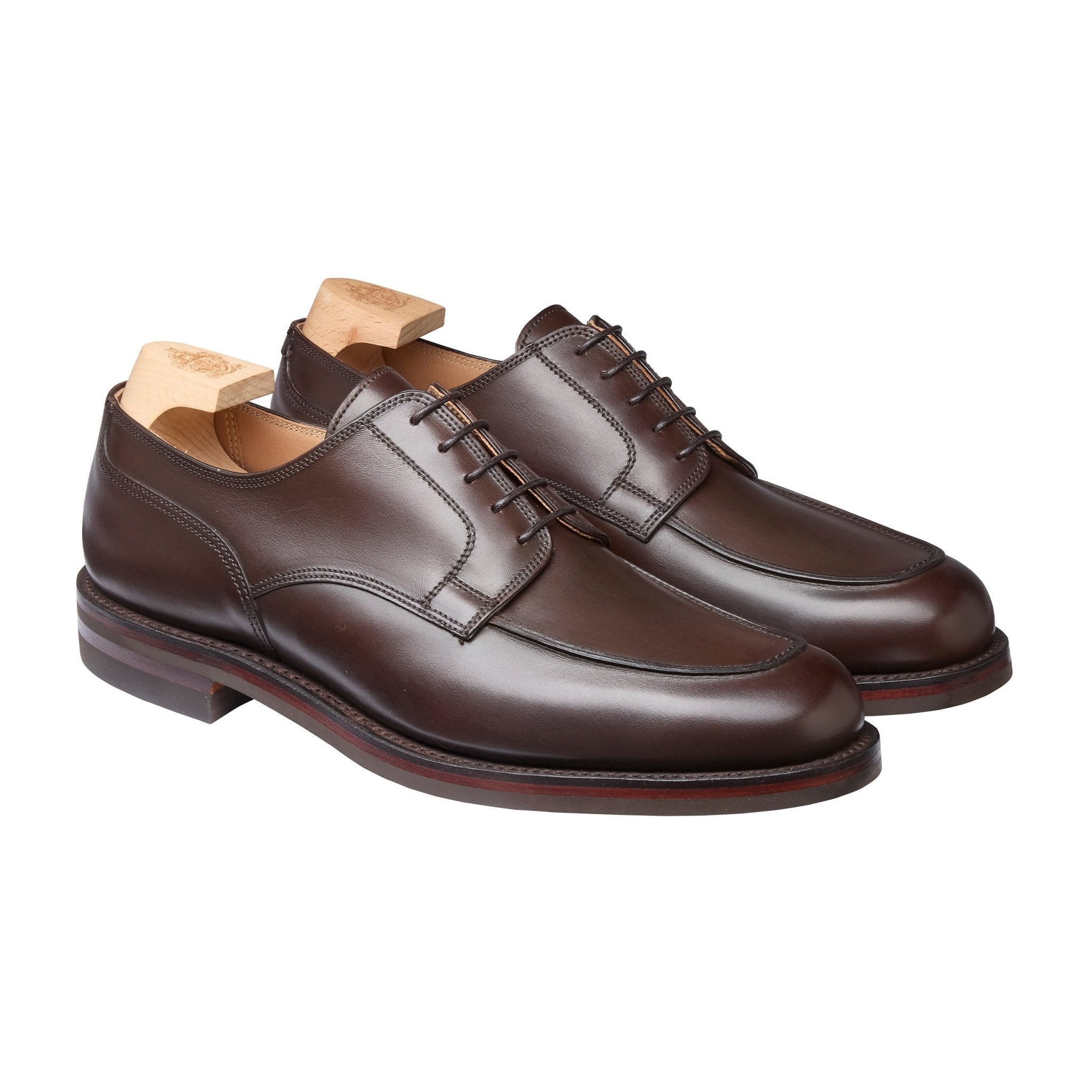 Crockett & Jones Dover – Men's Derby Shoes in Dark Brown Calfskin