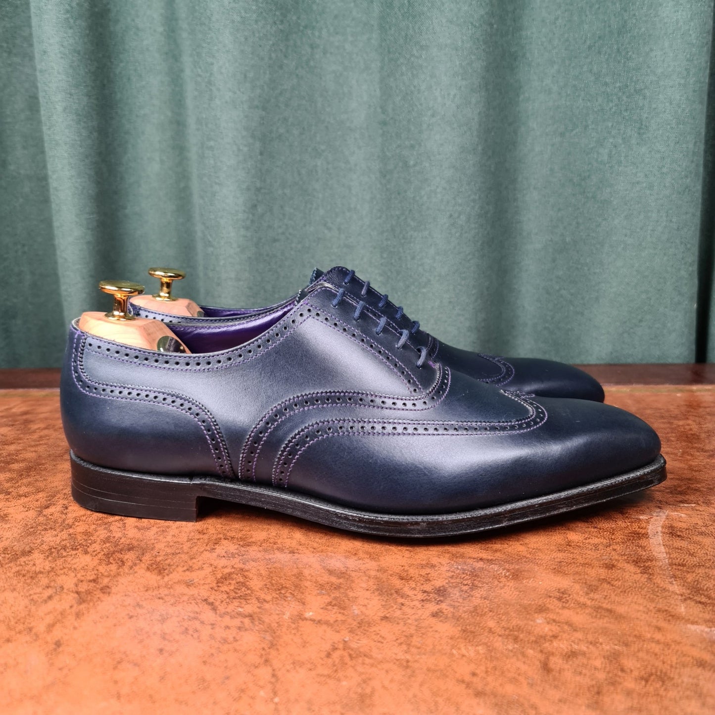Drummond Navy Calf 'Purple Collection' (8,5F) Crockett & Jones - Hammargruppen
