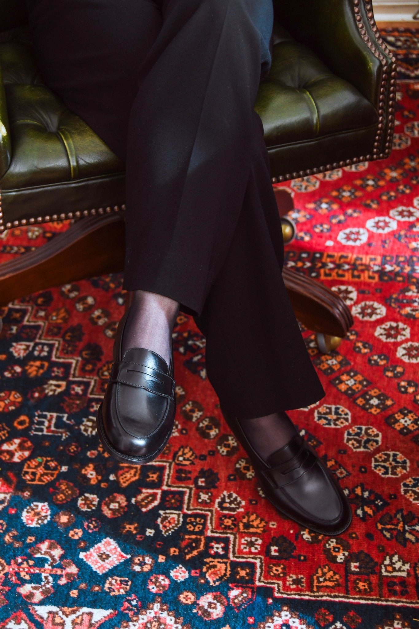 Elise Penny Loafer, Black Calf, Crockett & Jones - Hammargruppen