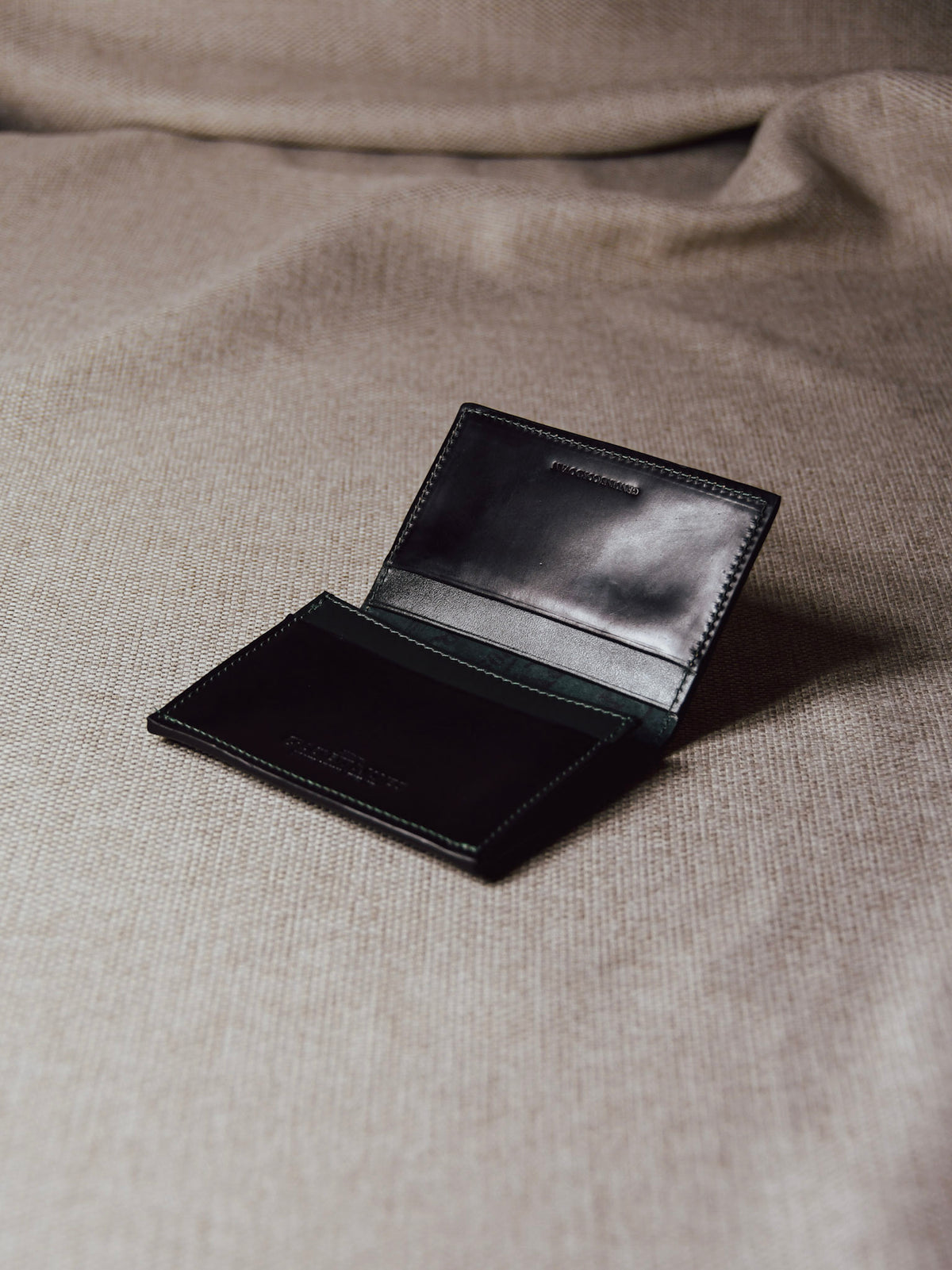 Folded Card Case – Black Shell Cordovan - Crockett & Jones