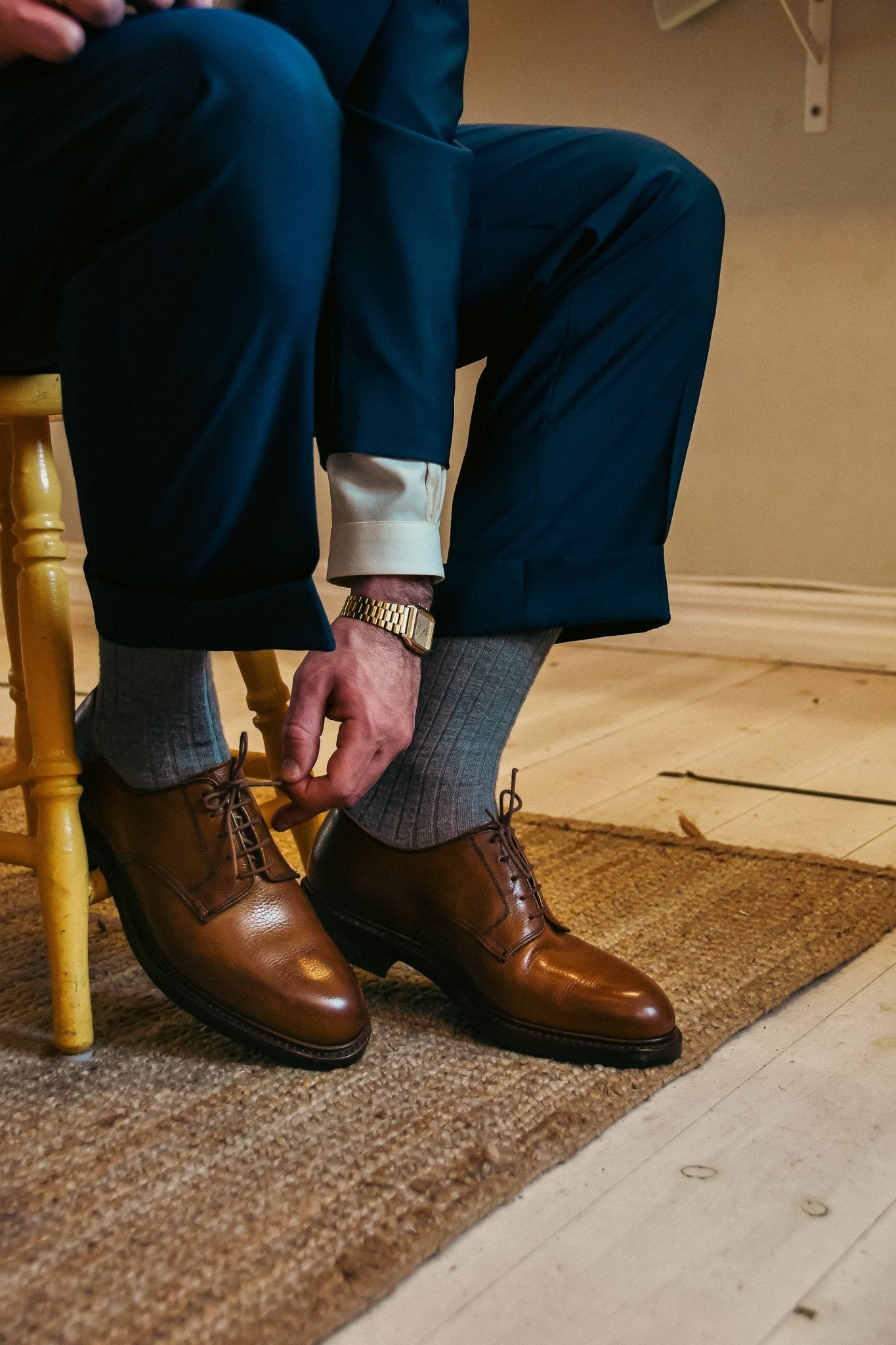 Grasmere Derby, Tan Scotch Grain ‘Dainite’ Crockett & Jones - Hammargruppen