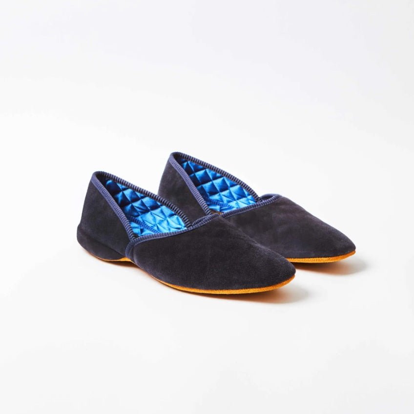 Grecian Slipper Navy Suede, Bowhill & Eliott - Hammargruppen