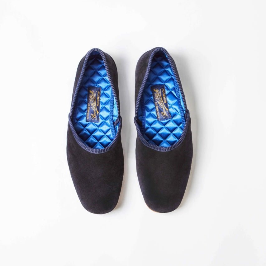 Grecian Slipper Navy Suede, Bowhill & Eliott - Hammargruppen