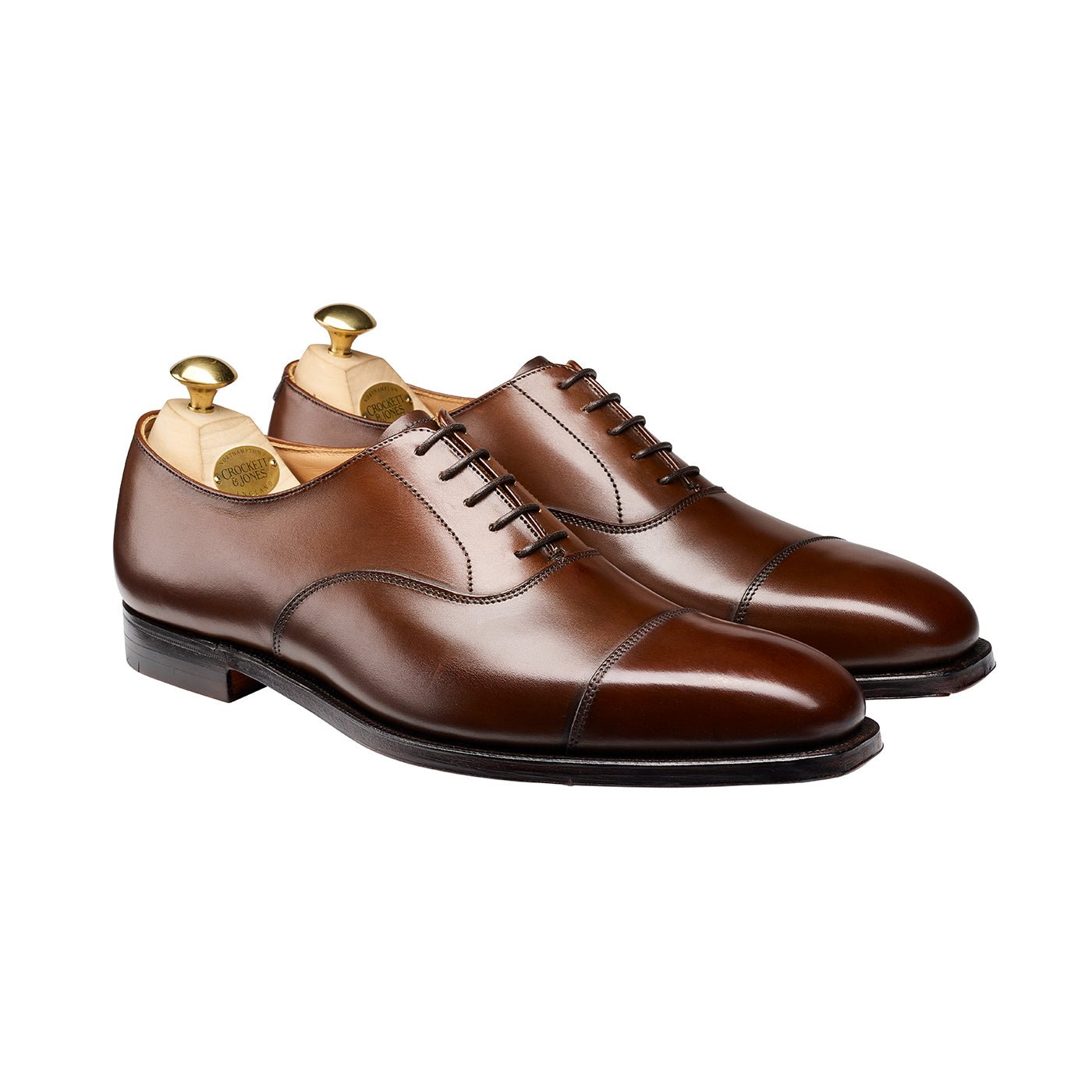 Hallam Oxford, Dark Brown Burnished Calf, Crockett & Jones - Hammargruppen
