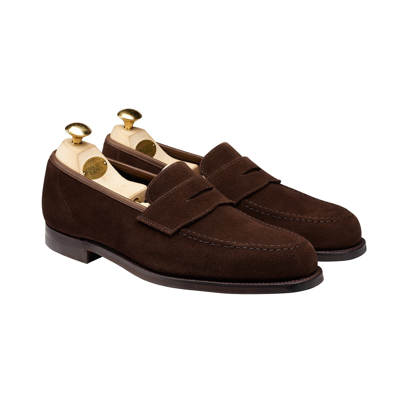 Harvard 2 Penny Loafer, Dark Brown Suede ‘City’ Crockett & Jones - Hammargruppen