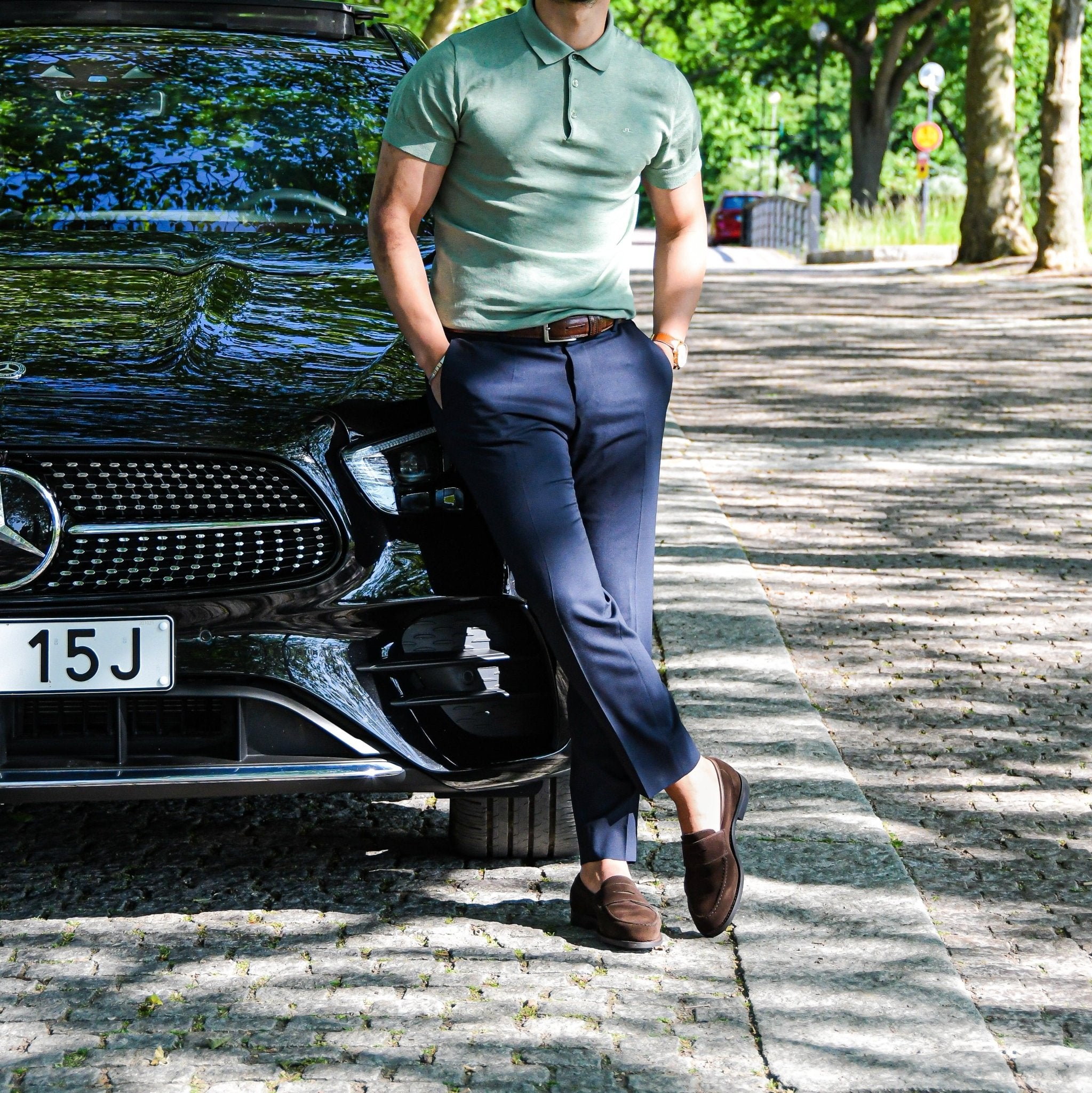 Harvard 2 Penny Loafer, Dark Brown Suede ‘City’ Crockett & Jones - Hammargruppen