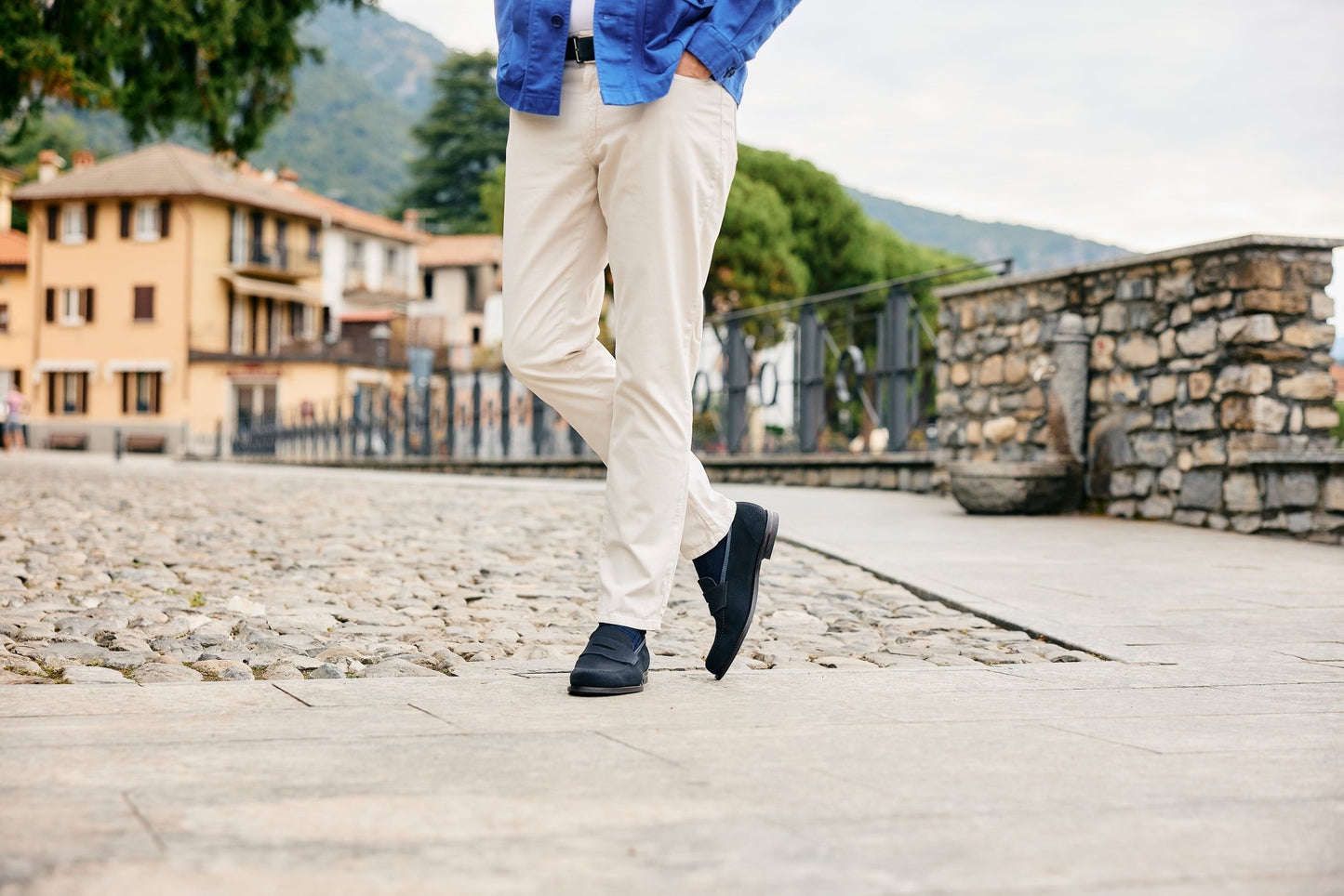 Harvard 2 Penny Loafer, Navy Suede ‘City’ Crockett & Jones - Hammargruppen