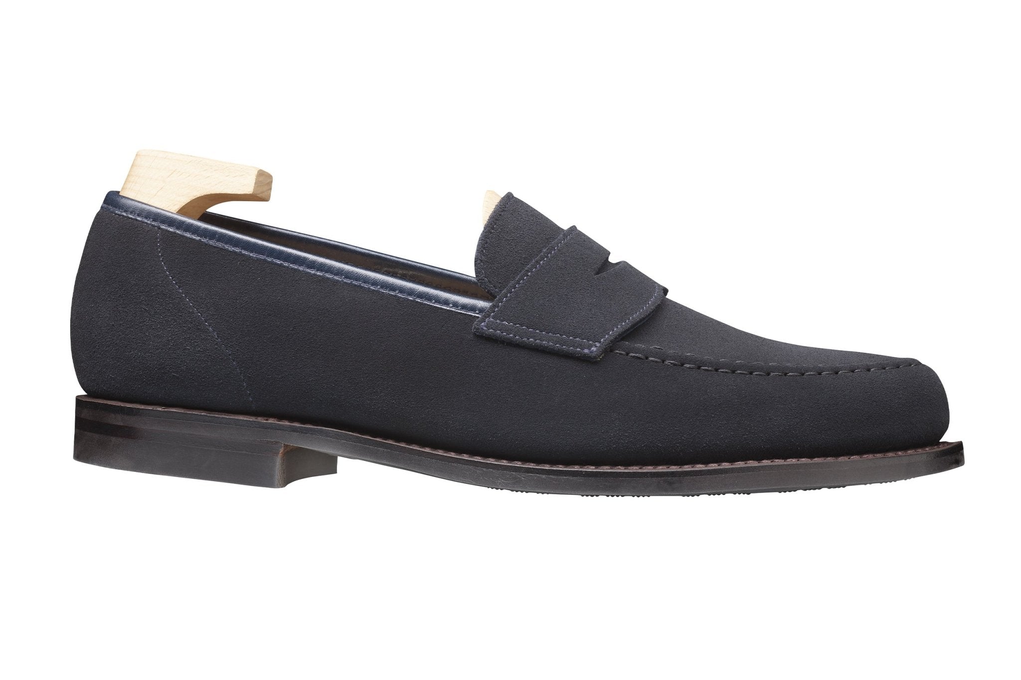 Harvard 2 Penny Loafer, Navy Suede ‘City’ Crockett & Jones - Hammargruppen