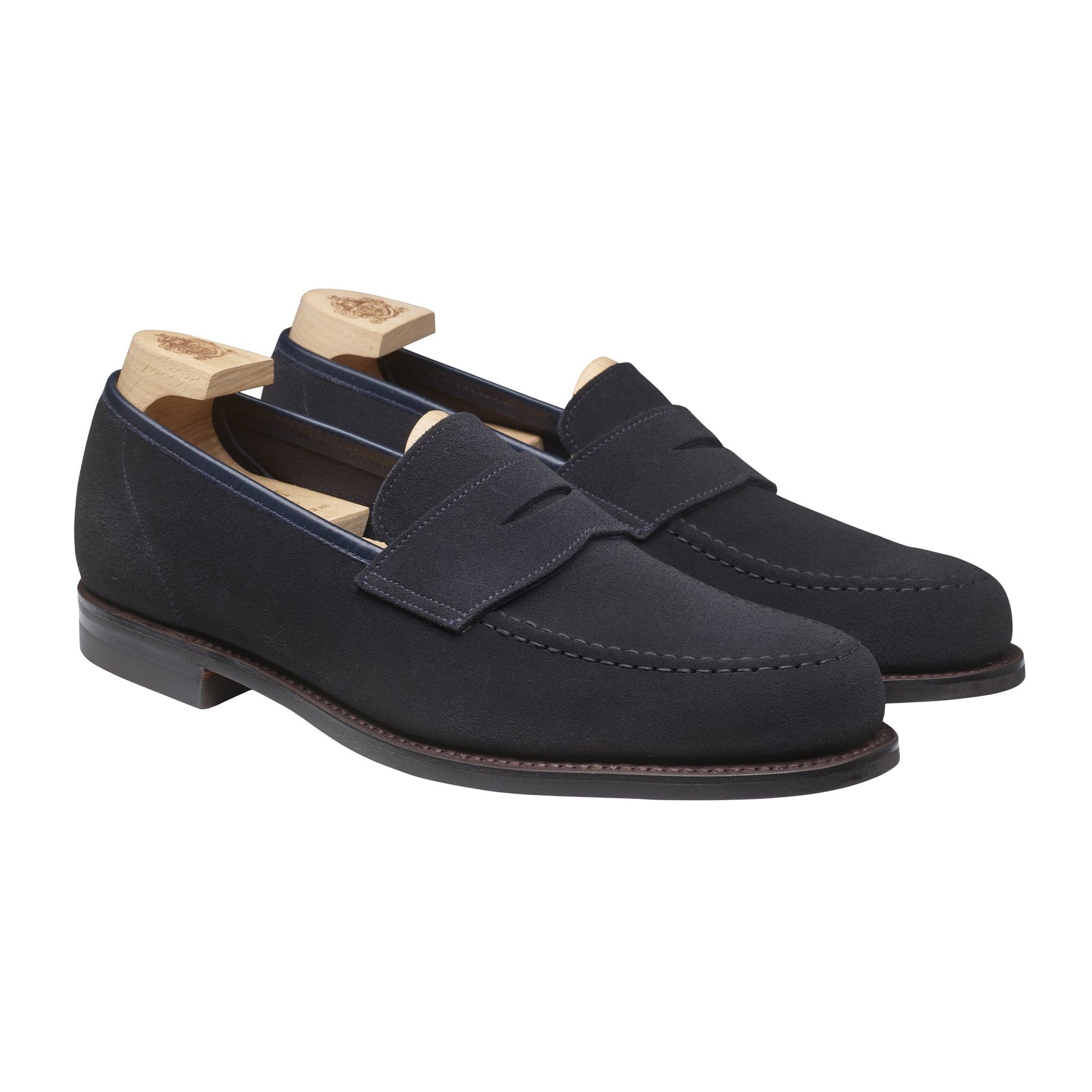 Harvard 2 Penny Loafer, Navy Suede ‘City’ Crockett & Jones - Hammargruppen