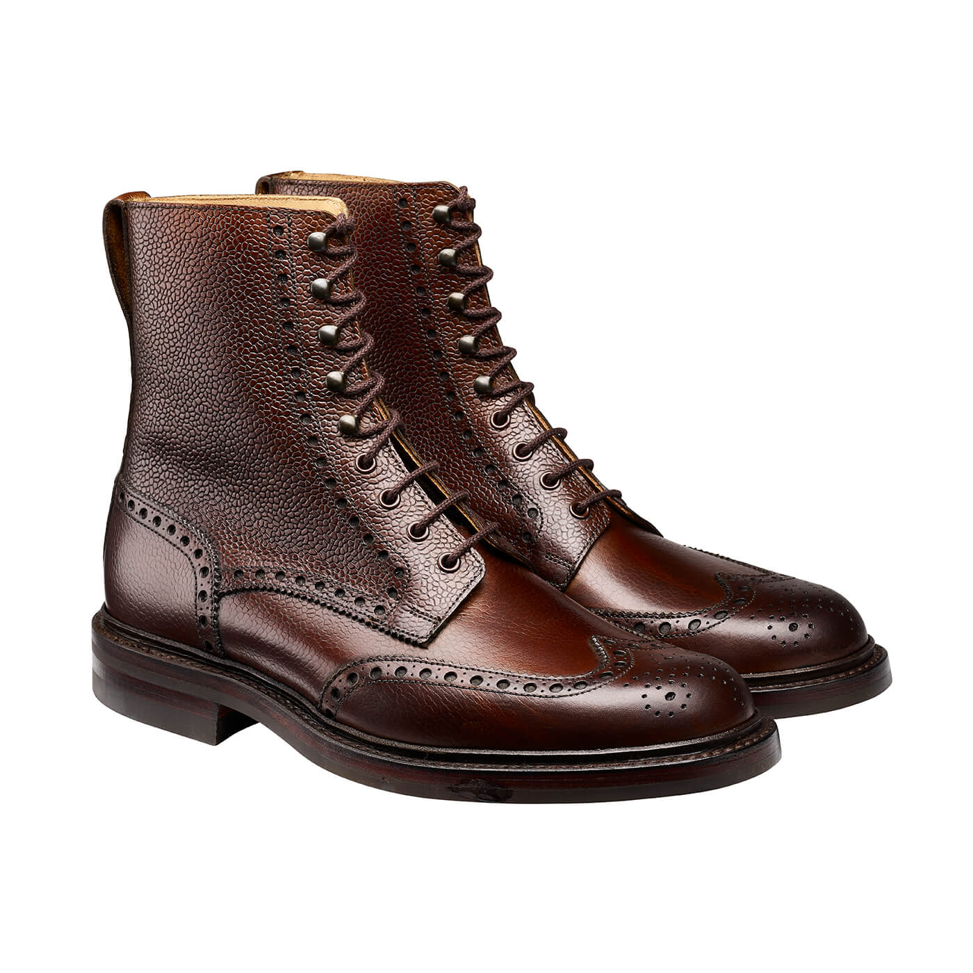 Islay Derby Boot, Dark Brown Scotch Grain ‘Dainite’ Crockett & Jones - Hammargruppen