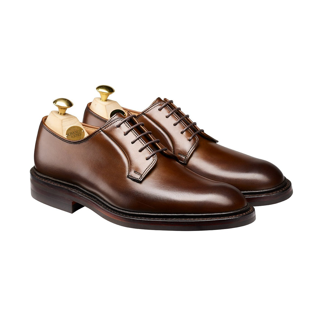 Lanark 3 Derby, Dark Brown Burnished Calf ‘Dainite’ Crockett & Jones - Hammargruppen