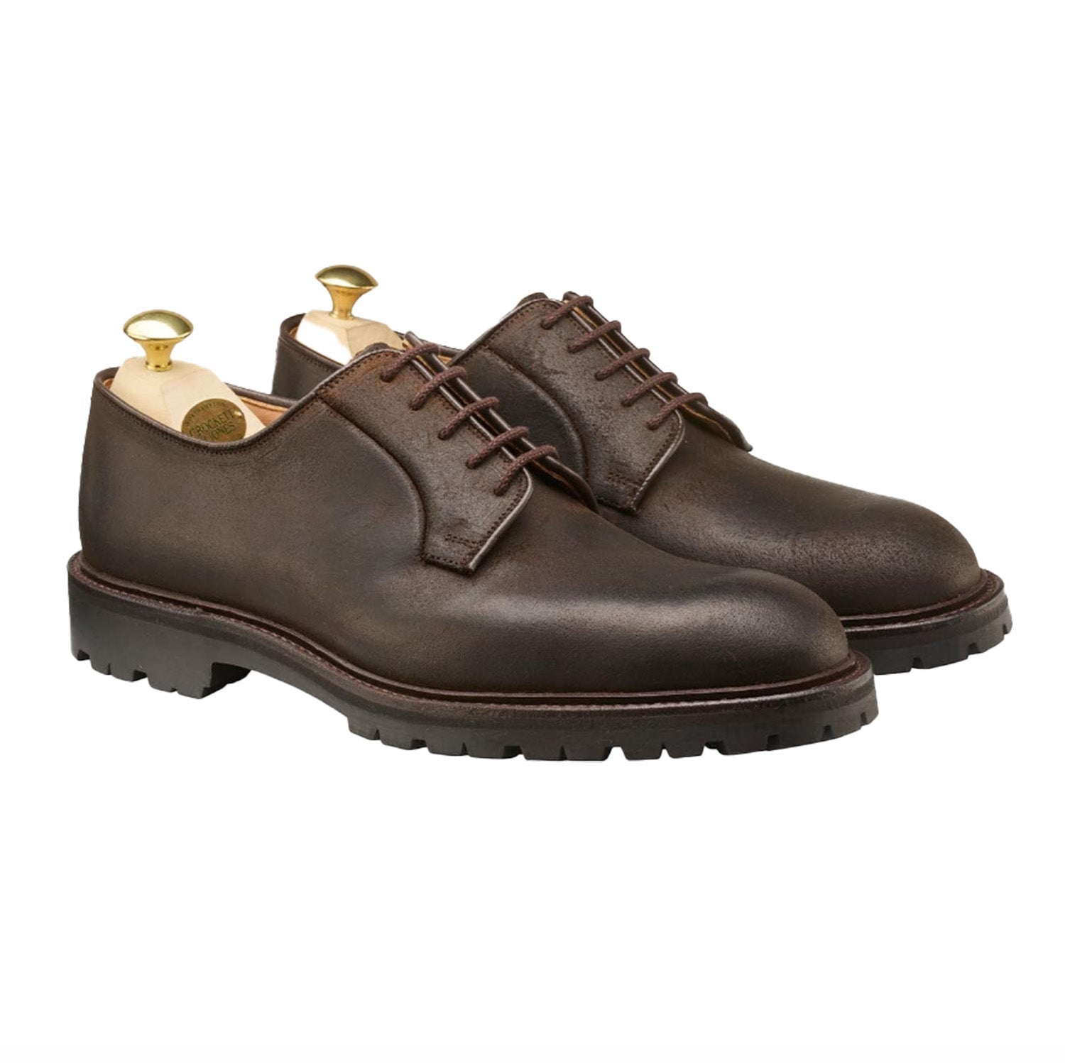 Lanark 3 Derby, Dark Brown Rough - Out Suede ‘Vibram’ Crockett & Jones - Hammargruppen