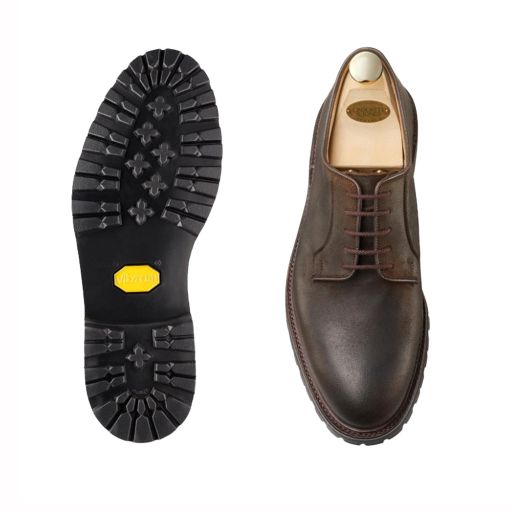 Lanark 3 Derby, Dark Brown Rough - Out Suede ‘Vibram’ Crockett & Jones - Hammargruppen