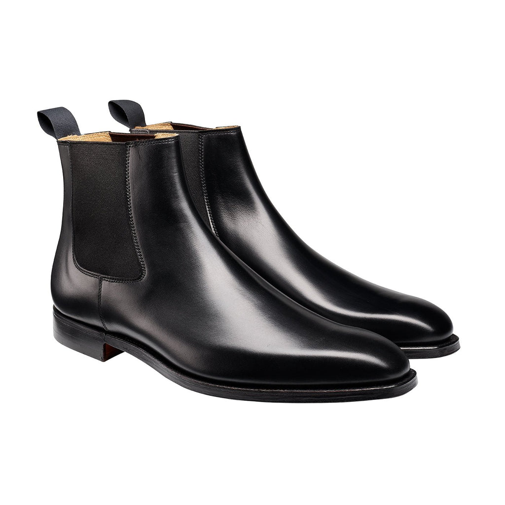 Lingfield Chelsea Boot, Black Calf, Crockett & Jones - Hammargruppen
