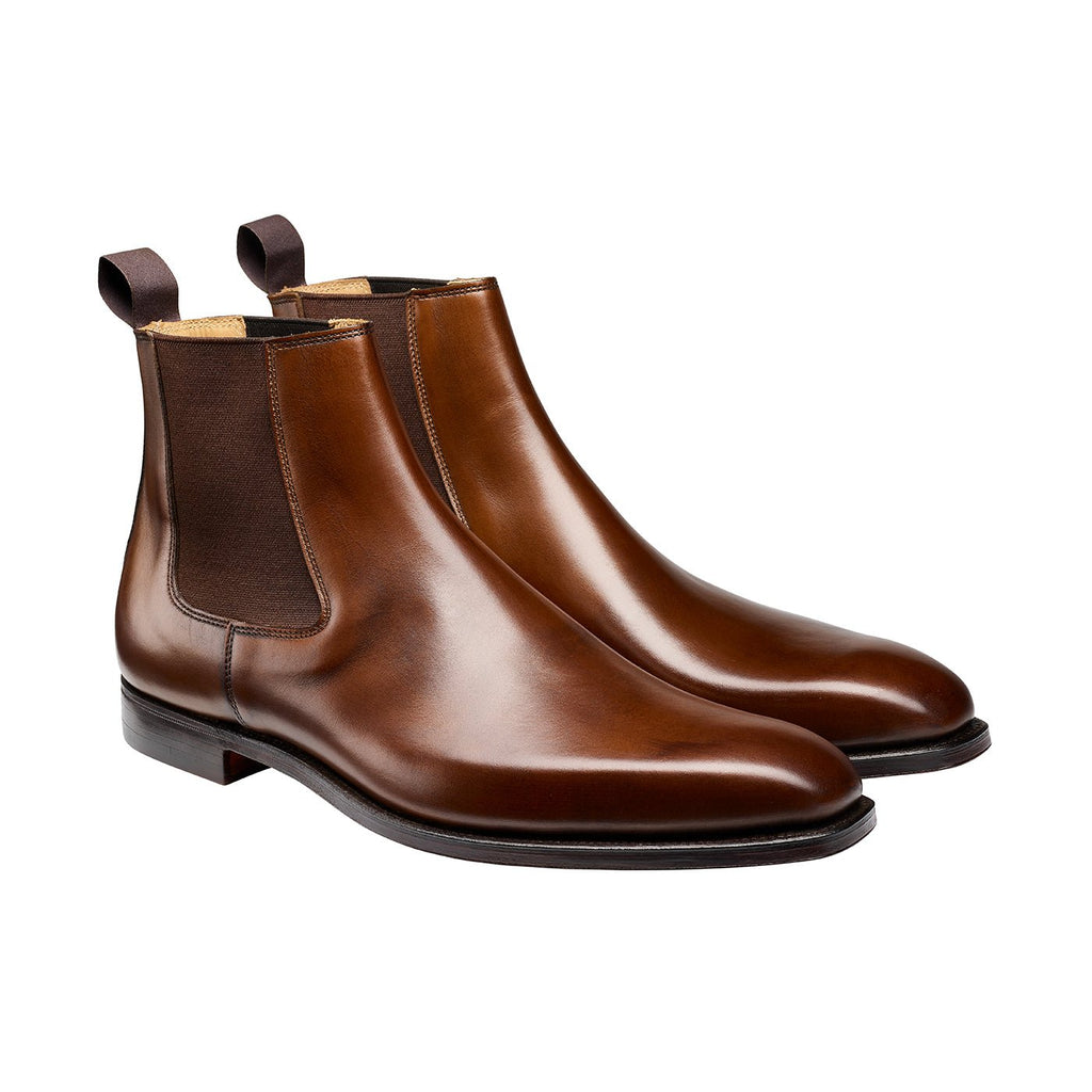 Lingfield Chelsea Boot, Dark Brown Burnished Calf, Crockett & Jones - Hammargruppen