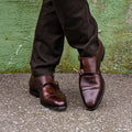 Lowndes Monk Strap, Dark Brown Pebble Grain 'City' Crockett & Jones - Hammargruppen