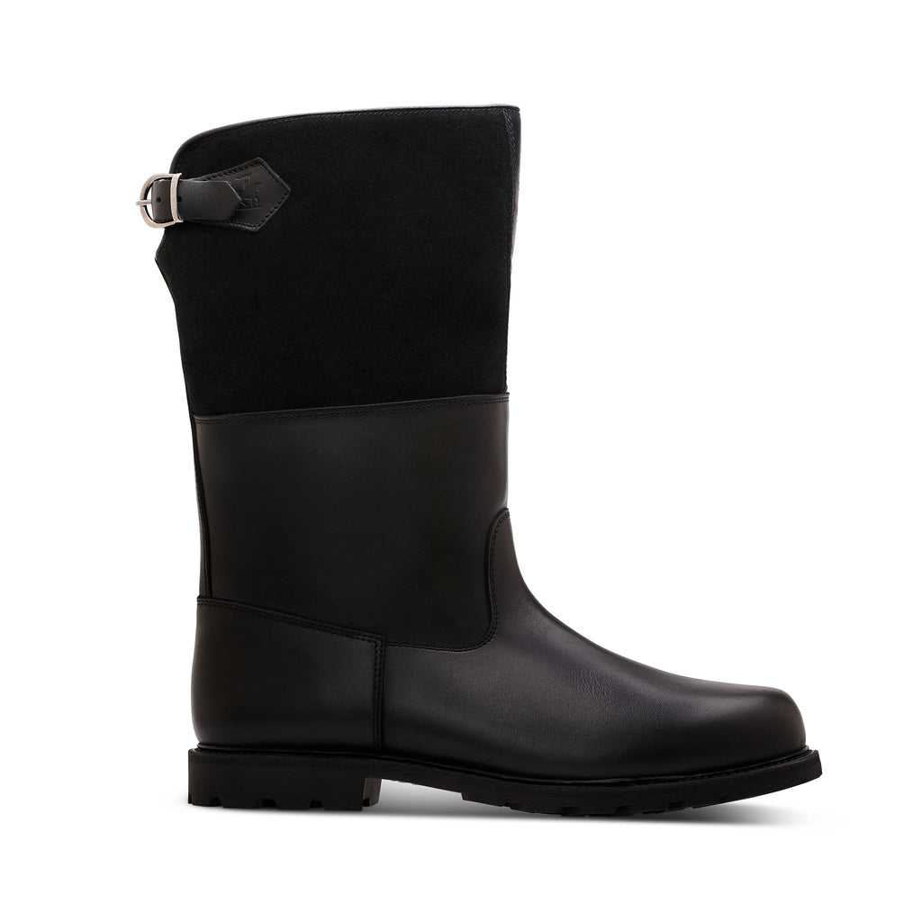 Maronibrater Boot, Black Calf Suede Women, Searling lining, Ludwig Reiter - Hammargruppen