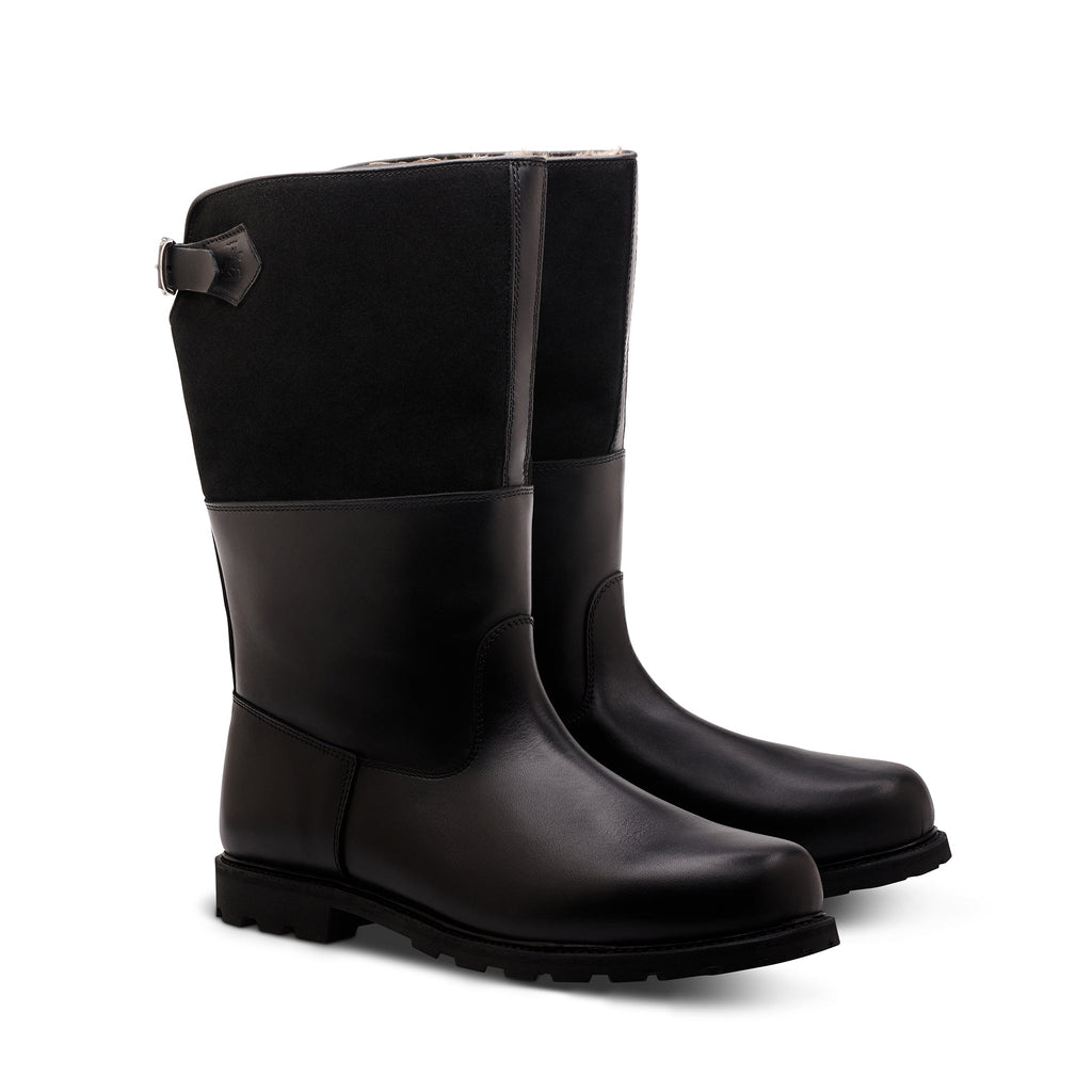 Maronibrater Boot, Black Calf Suede Women, Searling lining, Ludwig Reiter - Hammargruppen