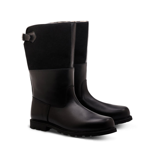 Maronibrater Boot, Black Calf Suede Women, Searling lining, Ludwig Reiter - Hammargruppen