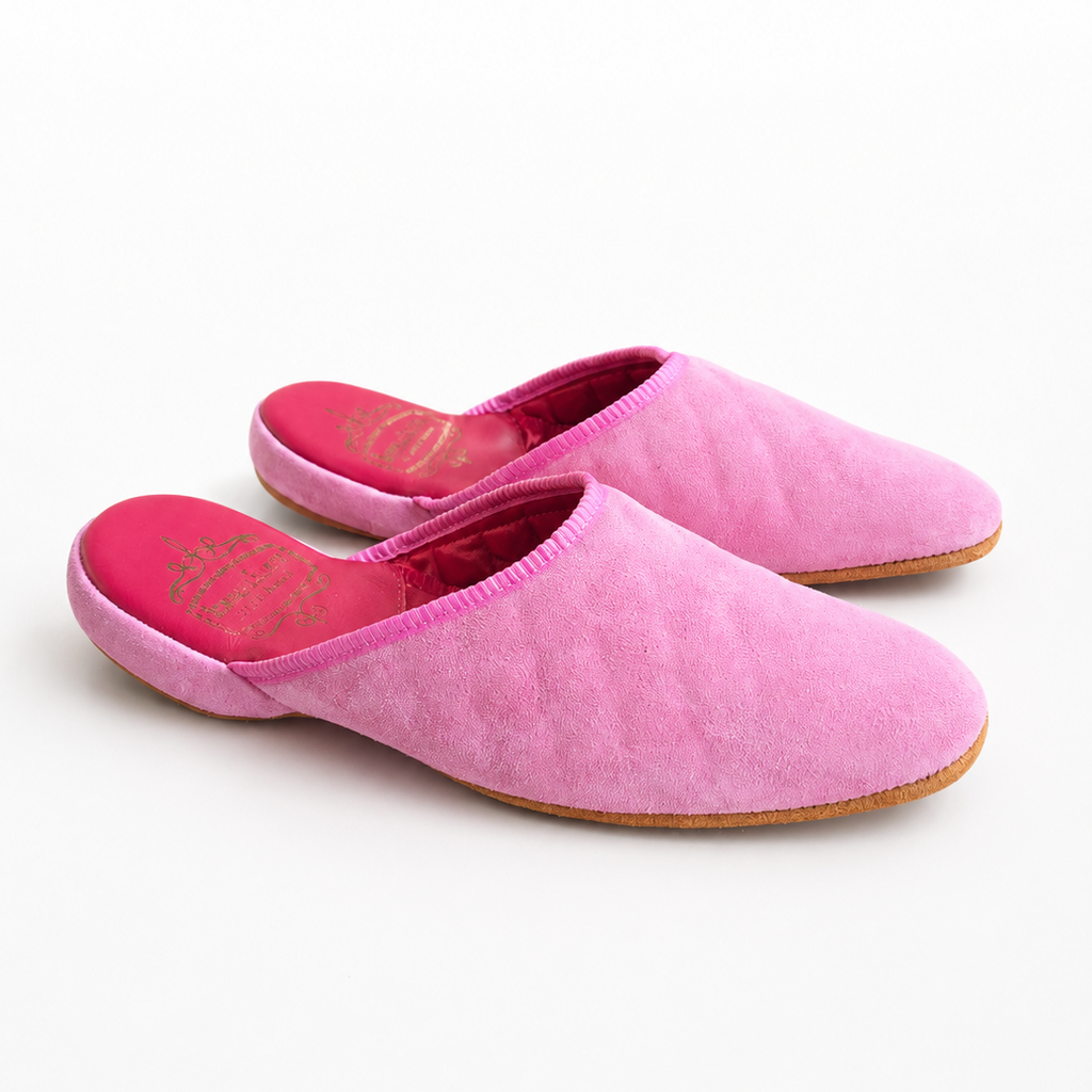 Mule Pink Suede, Herrslipper, Bowhill & Elliott