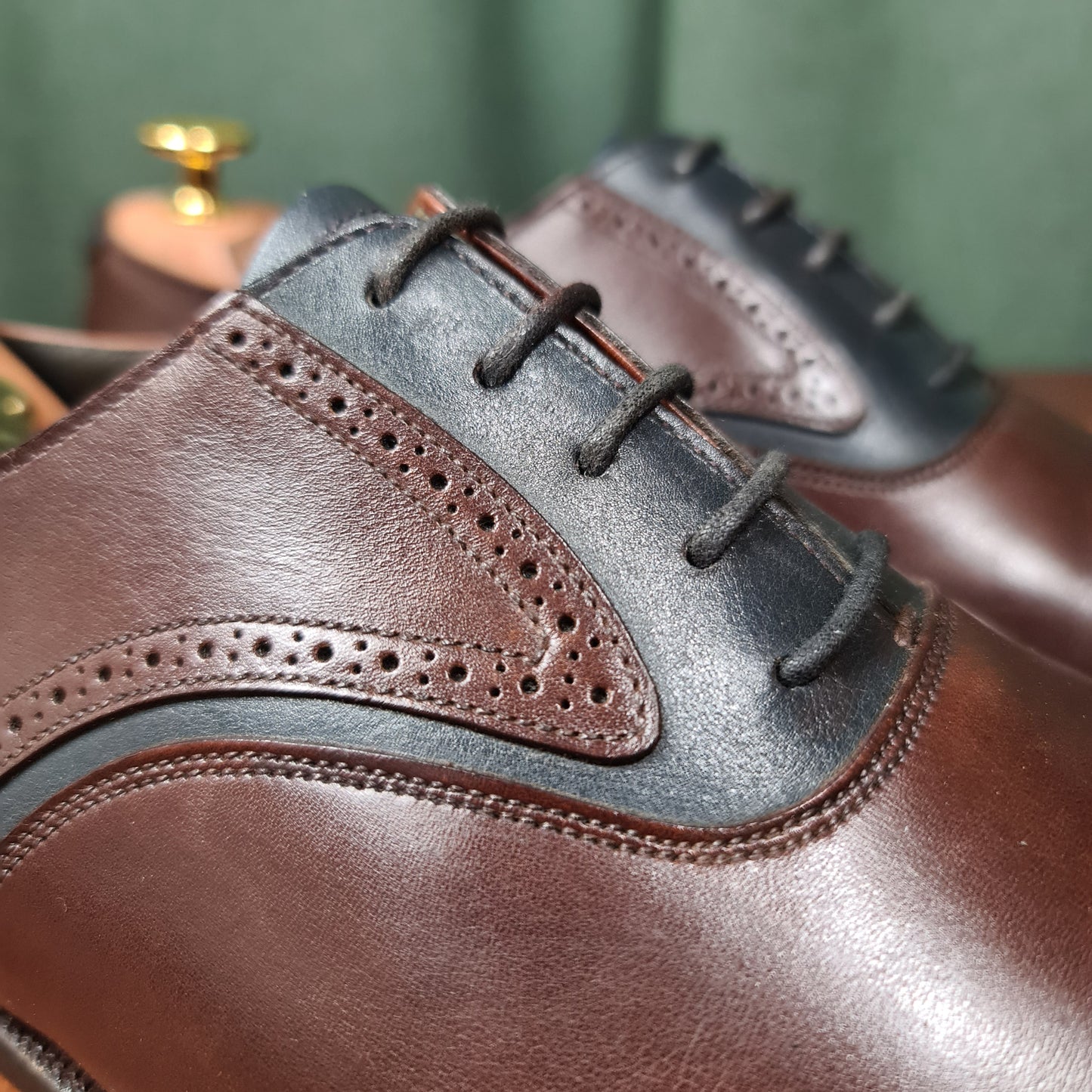 Wadhurst Dark Brown & Navy Calf (8,5E) Crockett & Jones
